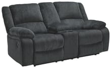 Ashley Living Room Draycoll Reclining Loveseat with Console 7650494