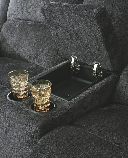 Ashley Living Room Draycoll Reclining Loveseat with Console 7650494