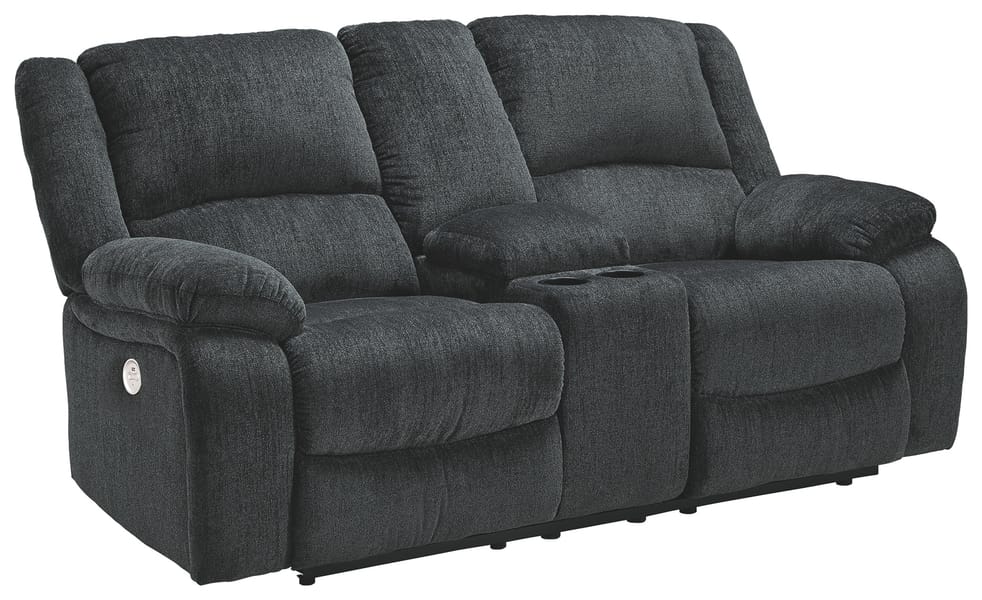 Ashley Living Room Draycoll Power Reclining Loveseat with Console 7650496