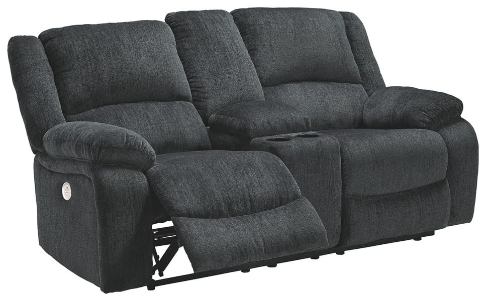 Ashley Living Room Draycoll Power Reclining Loveseat with Console 7650496