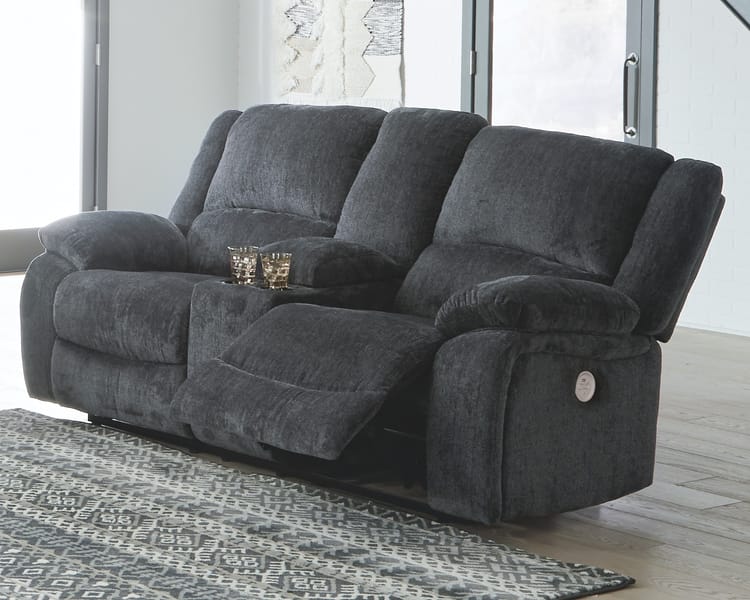 Ashley Living Room Draycoll Power Reclining Loveseat with Console 7650496
