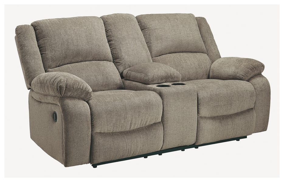Ashley Living Room Draycoll Reclining Loveseat with Console 7650594