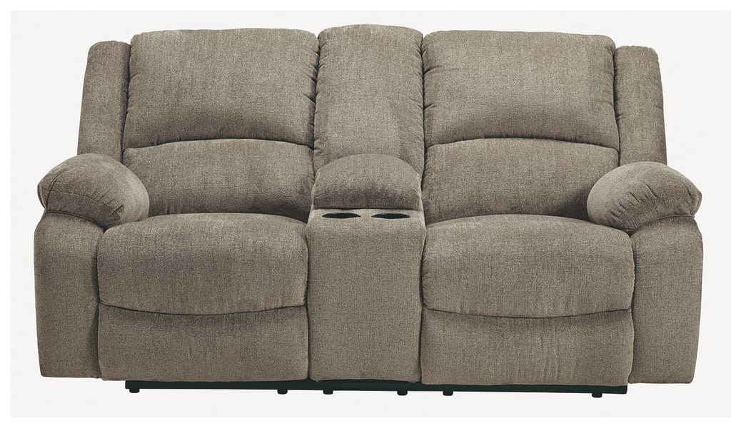 Ashley Living Room Draycoll Reclining Loveseat with Console 7650594