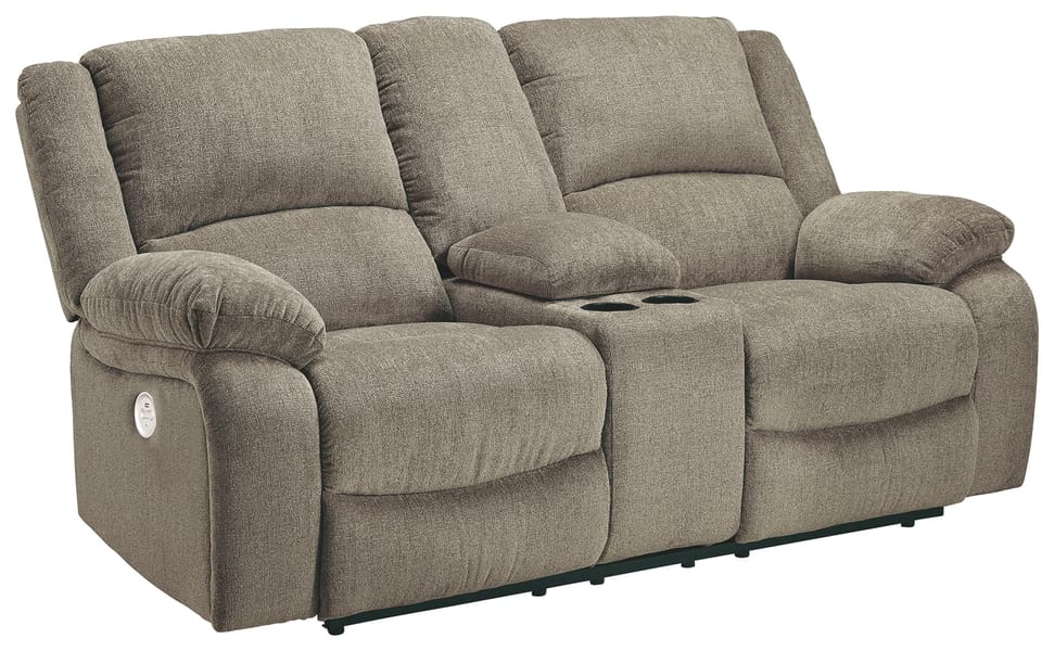 Ashley Living Room Draycoll Power Reclining Loveseat with Console 7650596