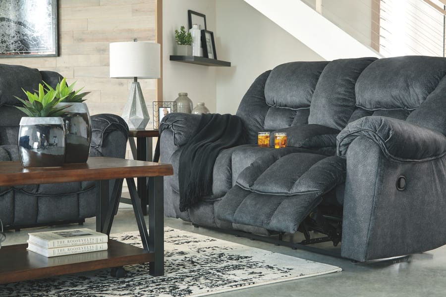 Ashley Living Room Capehorn Reclining Loveseat with Console 7690294
