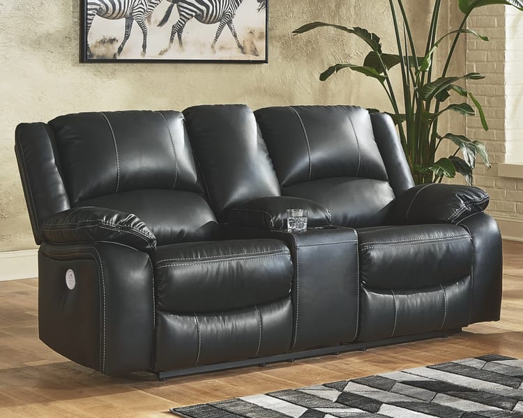 Ashley Living Room Calderwell Power Reclining Loveseat with Console 7710196