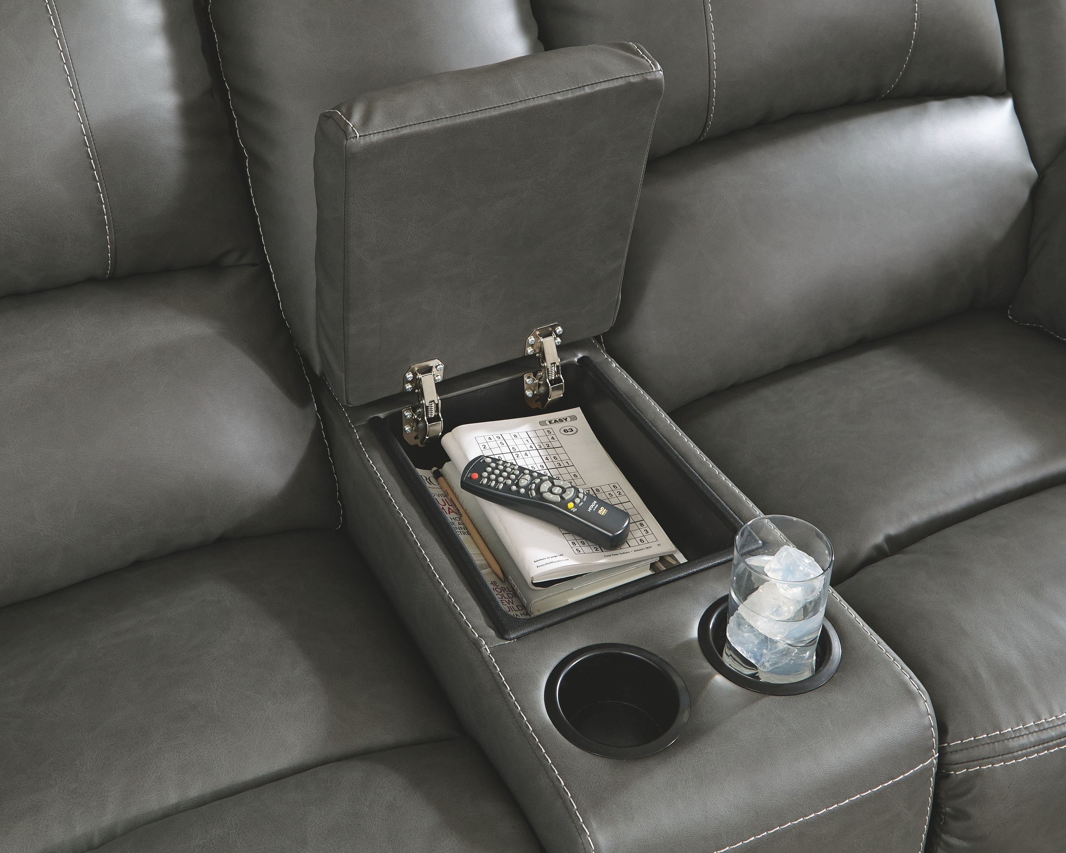 Calderwell power reclining loveseat with console sale