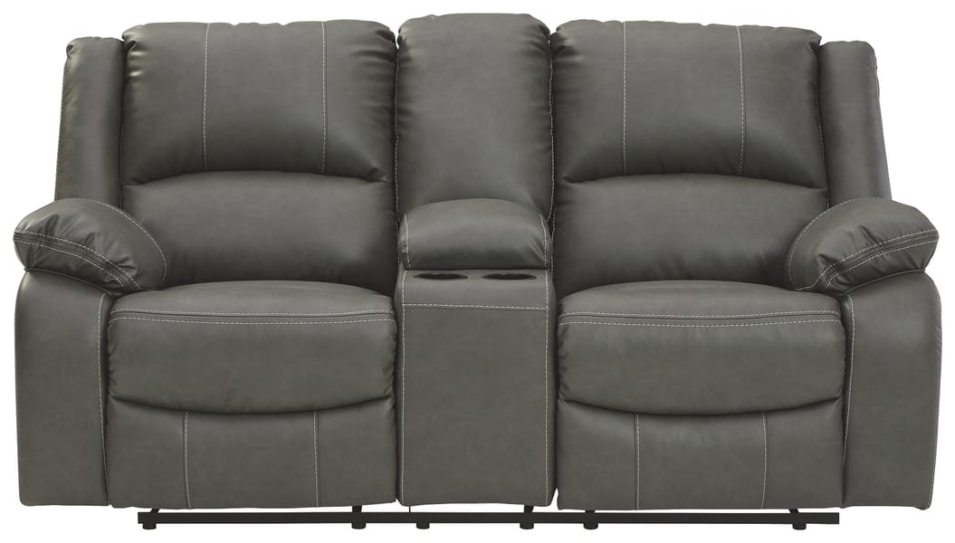 Ashley Living Room Calderwell Reclining Loveseat with Console 7710394