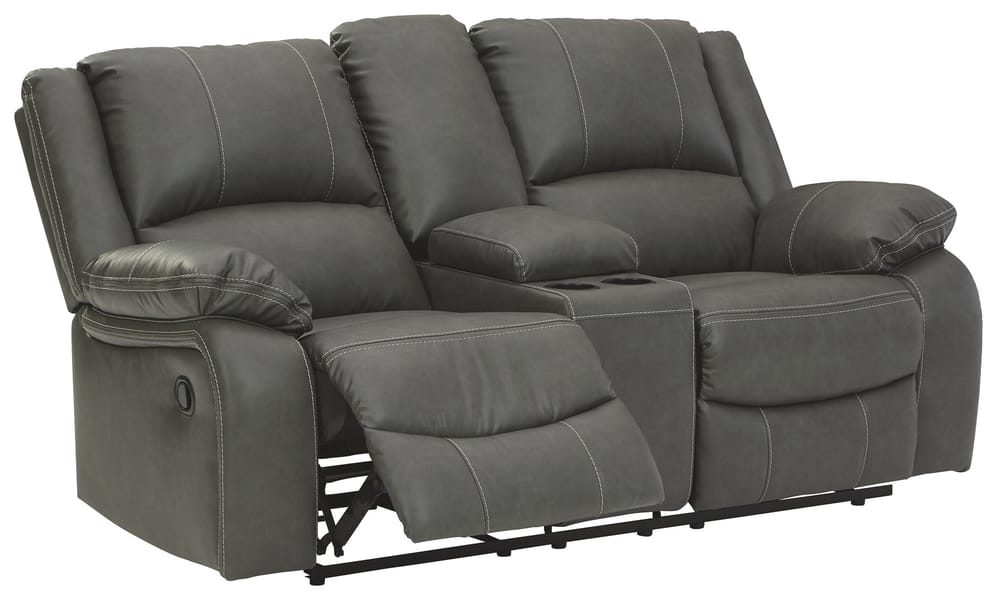 Ashley Living Room Calderwell Reclining Loveseat with Console 7710394