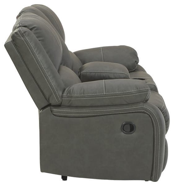 Ashley Living Room Calderwell Reclining Loveseat with Console 7710394