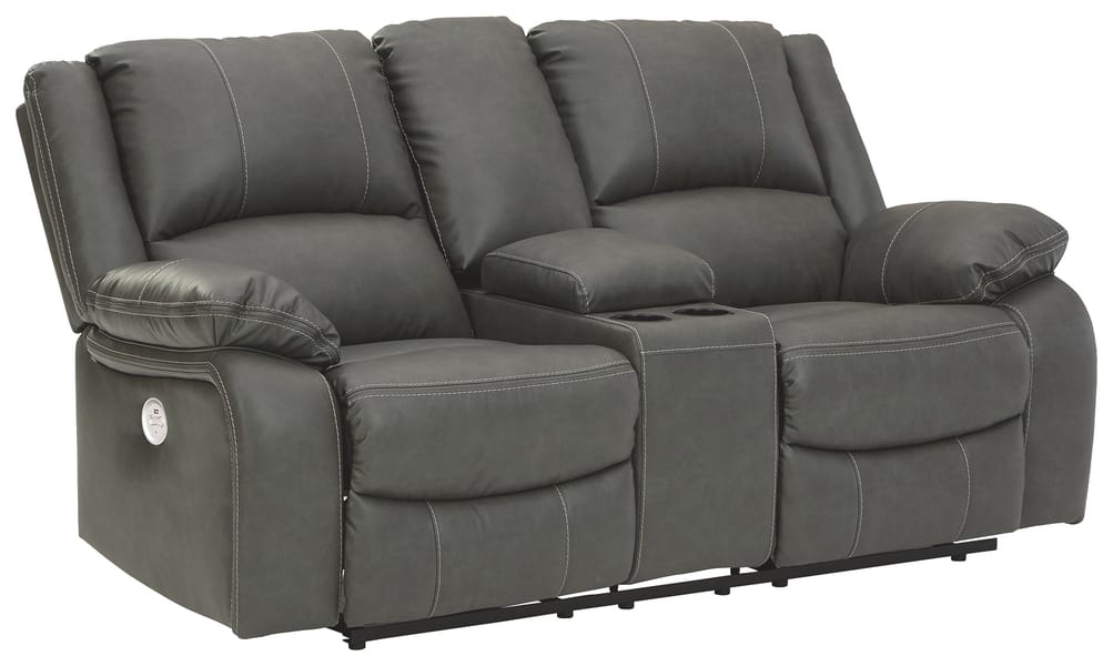 Ashley Living Room Calderwell Power Reclining Loveseat with Console 7710396