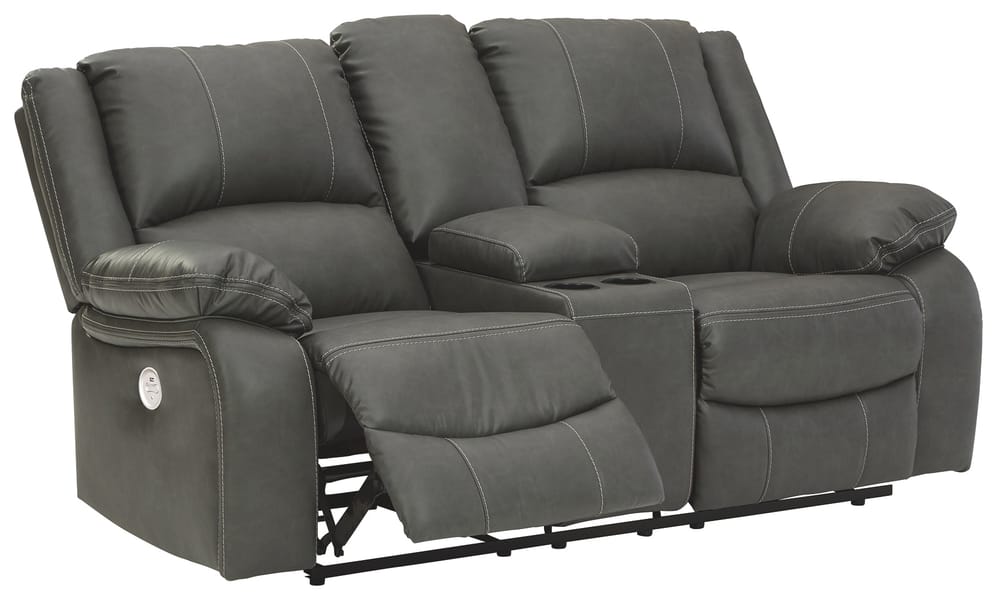 Ashley Living Room Calderwell Power Reclining Loveseat with Console 7710396