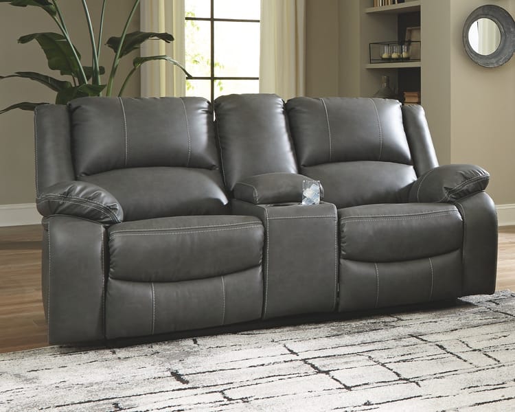 Ashley Living Room Calderwell Power Reclining Loveseat with Console 7710396