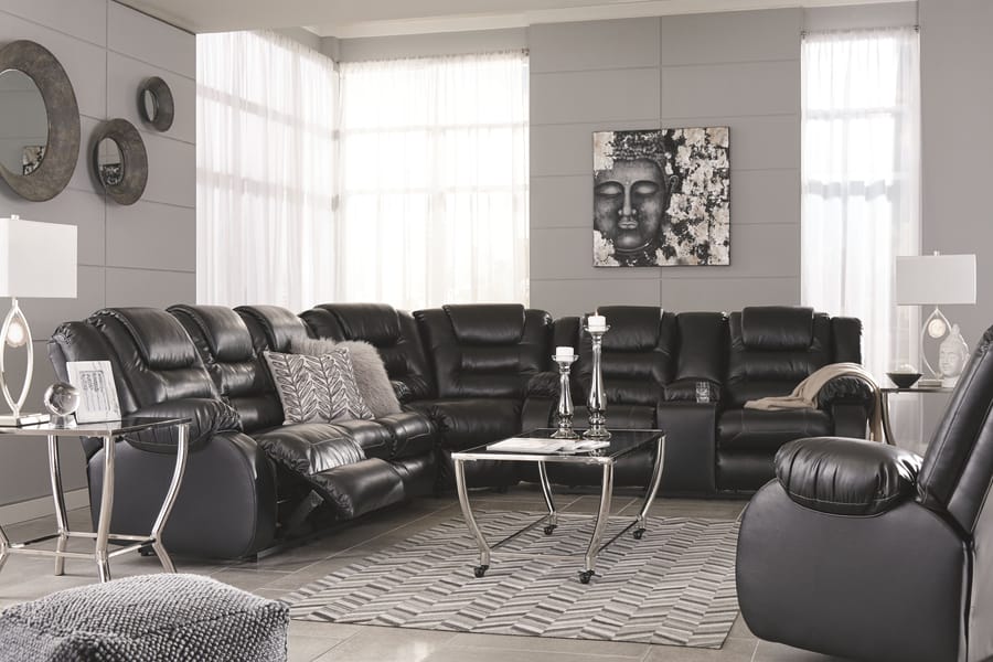 Ashley Living Room Vacherie Reclining Loveseat with Console 7930894