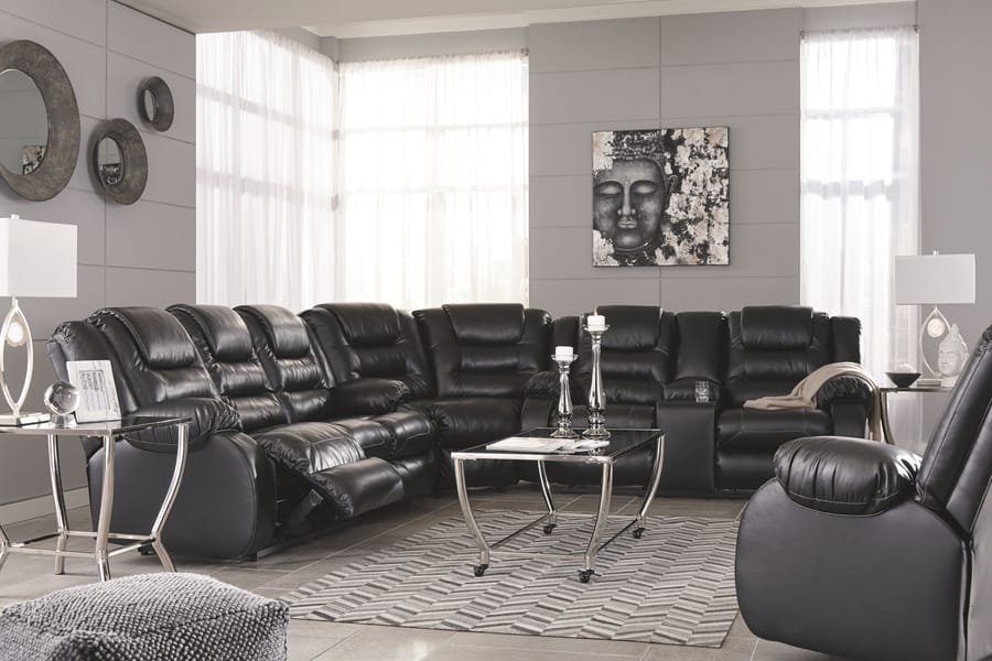 Ashley Living Room Vacherie Reclining Loveseat with Console 7930894