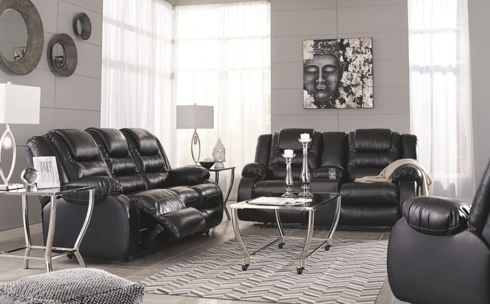 Ashley Living Room Vacherie Reclining Loveseat with Console 7930894