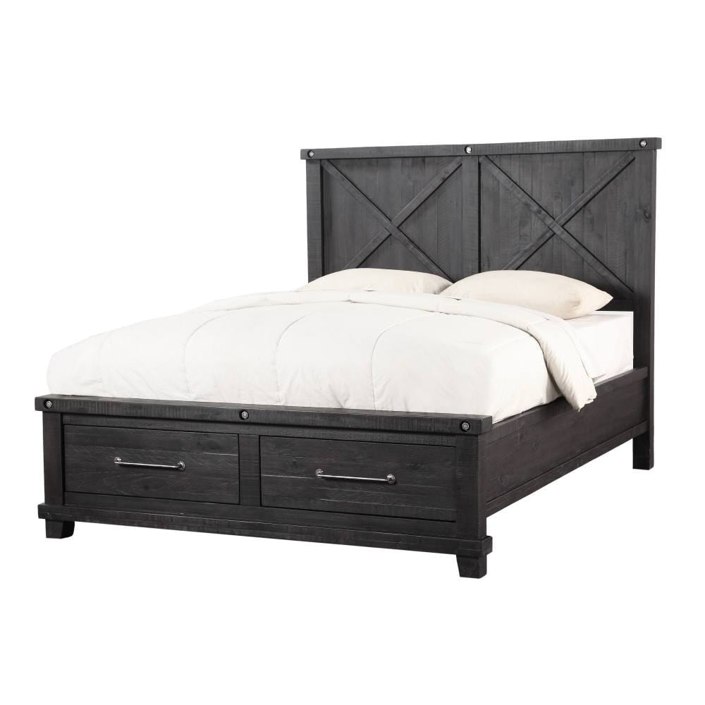 Modus Bedroom Yosemite Solid Wood Footboard Storage Bed In Cafe 7YC9D6