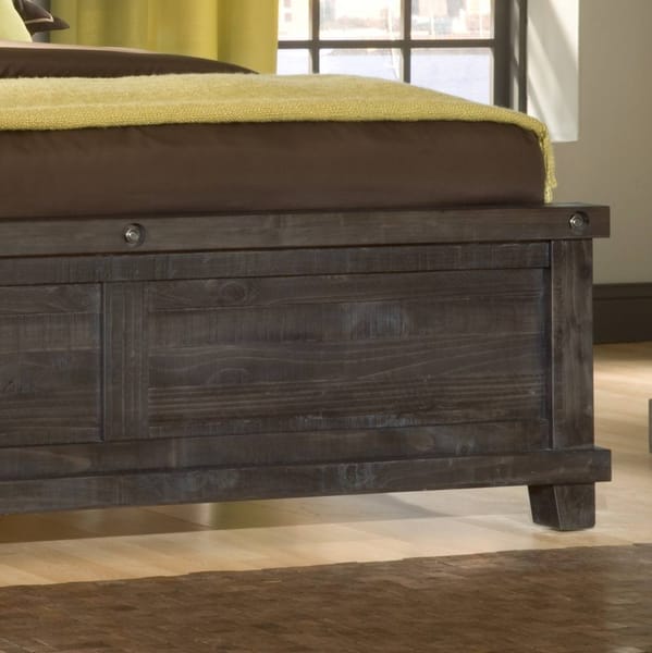 Modus Bedroom Yosemite Solid Wood Panel Bed In Cafe 7YC9L7