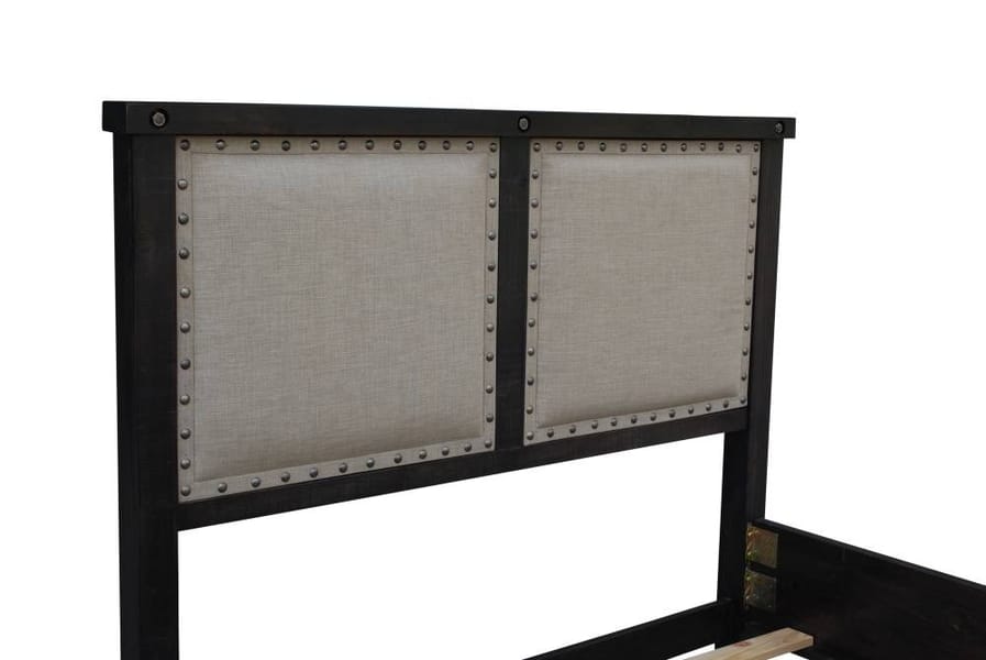 Modus Bedroom Yosemite Upholstered Wood Panel Bed In Cafe 7YC9P5