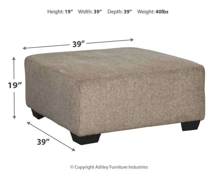 Ashley Living Room Ballinasloe Oversized Ottoman 8070208
