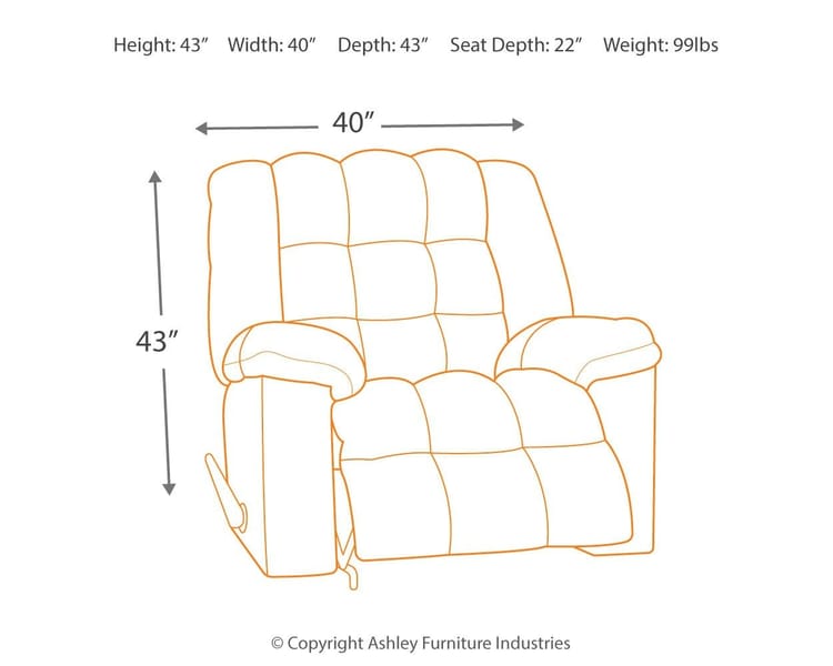 Ashley Living Room Ludden Recliner 8110325