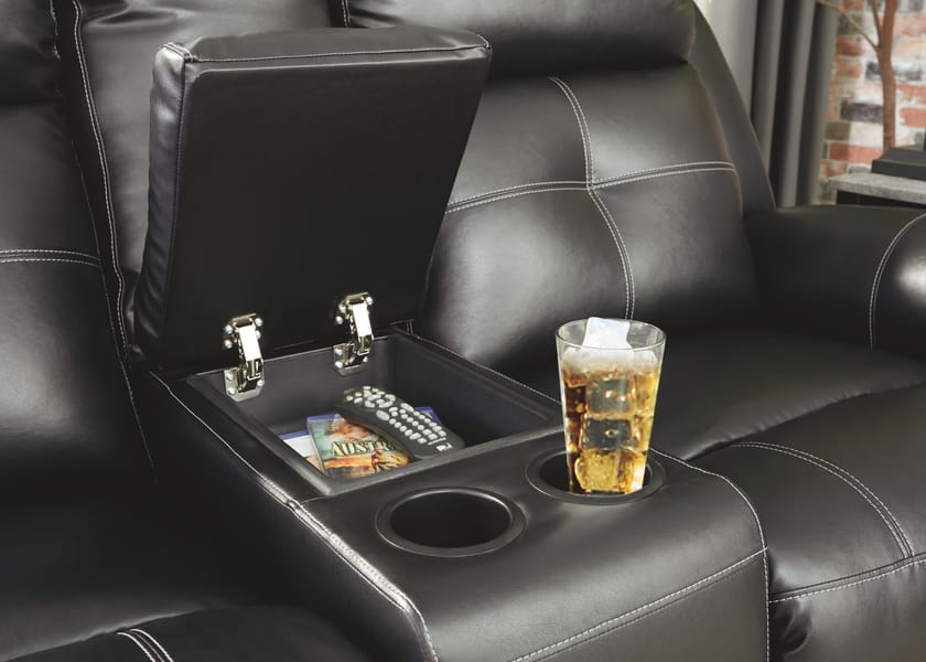 Ashley Living Room Kempten Reclining Loveseat with Console 8210594