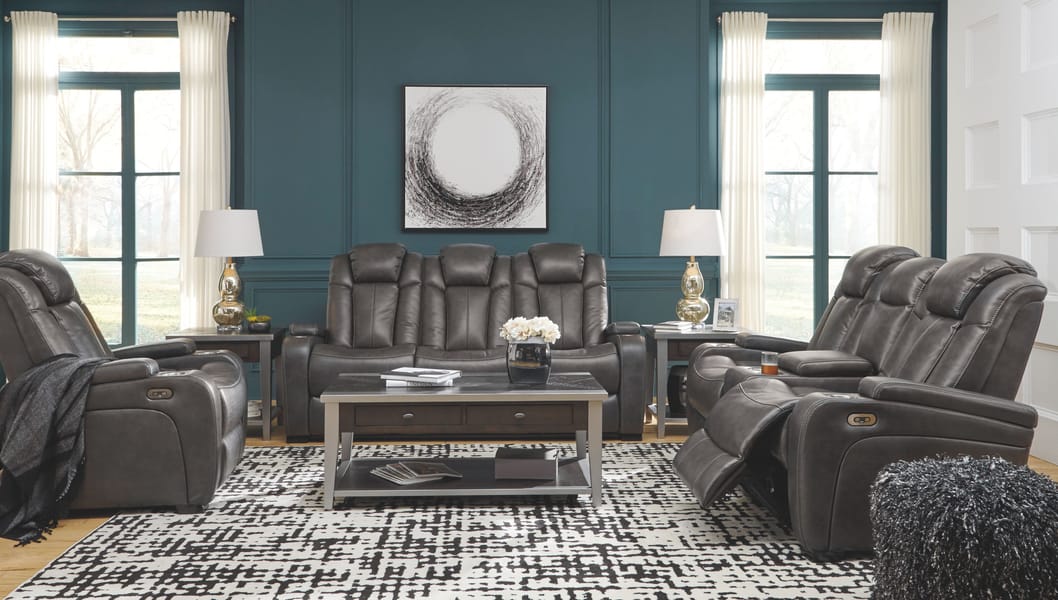 Ashley Living Room Turbulance Power Reclining Sofa 8500115