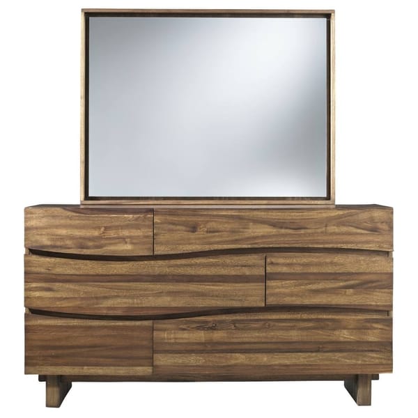 Modus Bedroom Ocean Six Drawer Solid Wood Dresser In Natural Sengon 8C7982