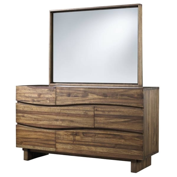Modus Bedroom Ocean Six Drawer Solid Wood Dresser In Natural Sengon 8C7982