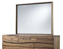Modus Accessories Ocean Solid Wood Floating Glass Mirror In Natural Sengon 8C7983