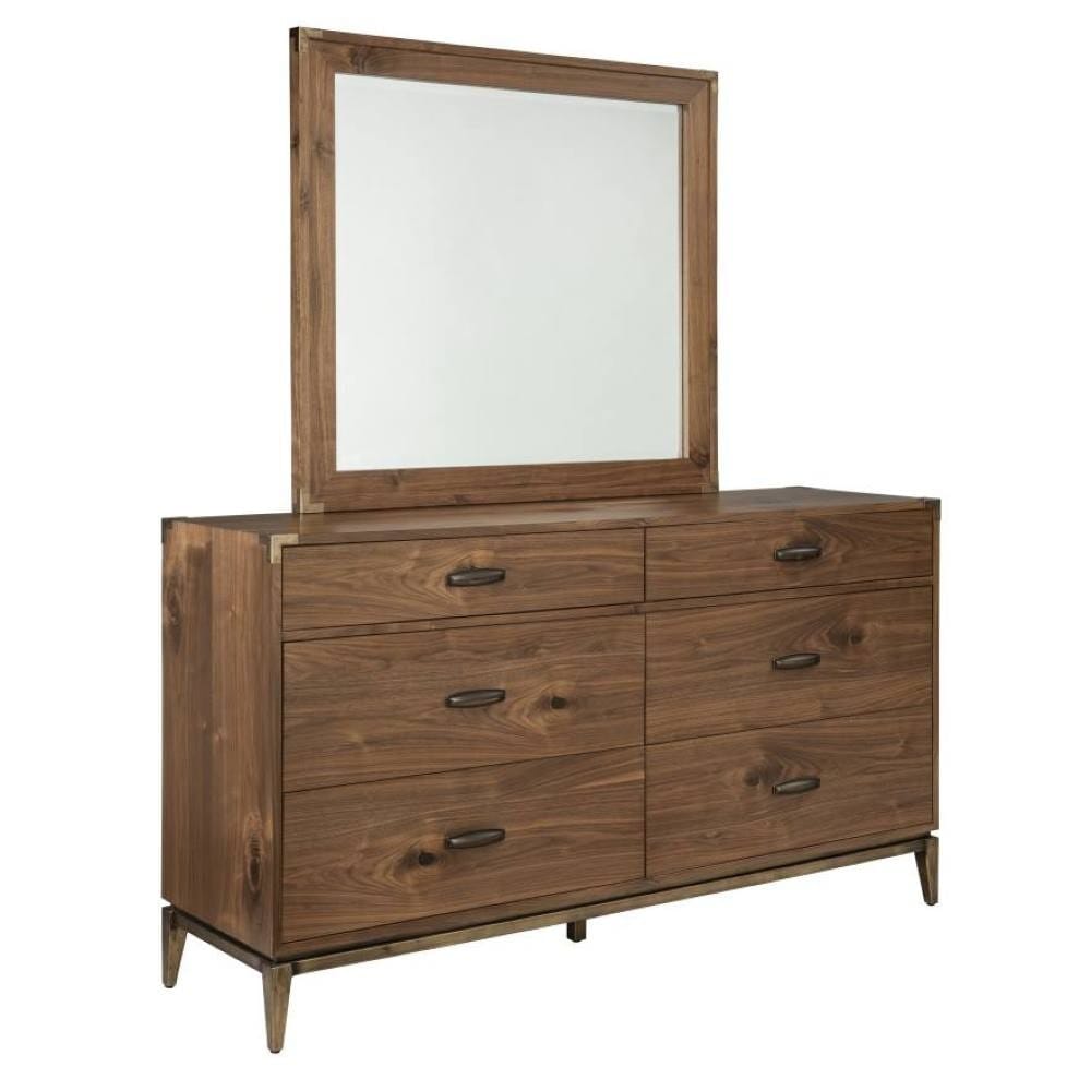 Modus Bedroom Adler Six Drawer Dresser In Natural Walnut 8N1682