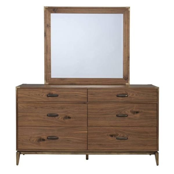 Modus Bedroom Adler Six Drawer Dresser In Natural Walnut 8N1682