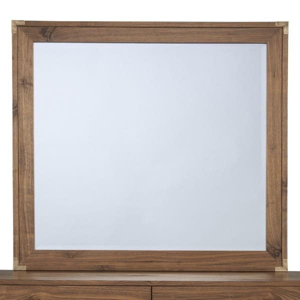Modus Accessories Adler Beveled Glass Mirror In Natural Walnut 8N1683