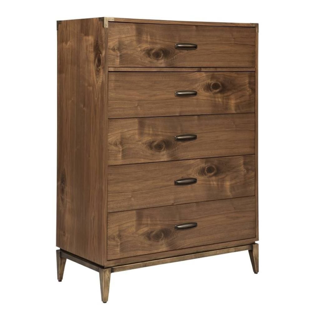 Modus Bedroom Adler Five Drawer Chest In Natural Walnut 8N1684