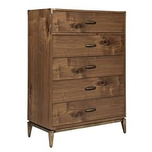 Modus Bedroom Adler Five Drawer Chest In Natural Walnut 8N1684