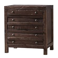 Modus Bedroom Townsend Three Drawer Solid Wood Nightstand In Java 8T0681