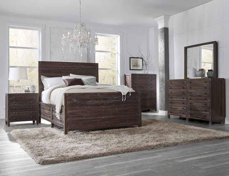 Modus Bedroom Townsend Solid Wood Storage Bed In Java 8T06D6