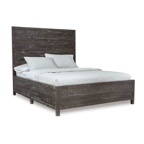 Modus Bedroom Townsend Solid Wood Low-Profile Bed In Gunmetal 8TR9B7