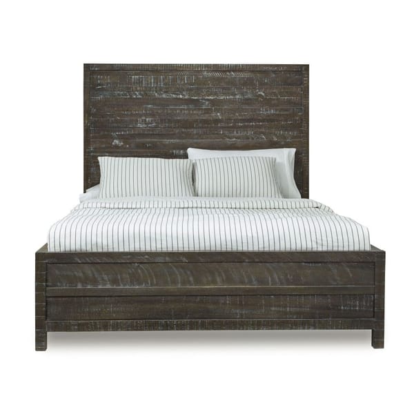 Modus Bedroom Townsend Solid Wood Low-Profile Bed In Gunmetal 8TR9B7