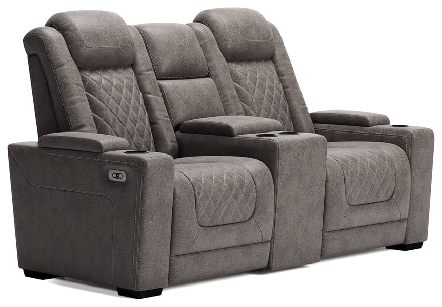 Ashley Living Room HyllMont Power Reclining Loveseat with Console 9300318