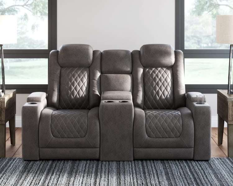 Ashley Living Room HyllMont Power Reclining Loveseat with Console 9300318