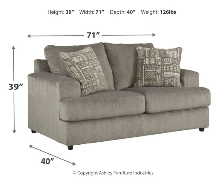 Ashley Living Room Soletren Loveseat 9510335