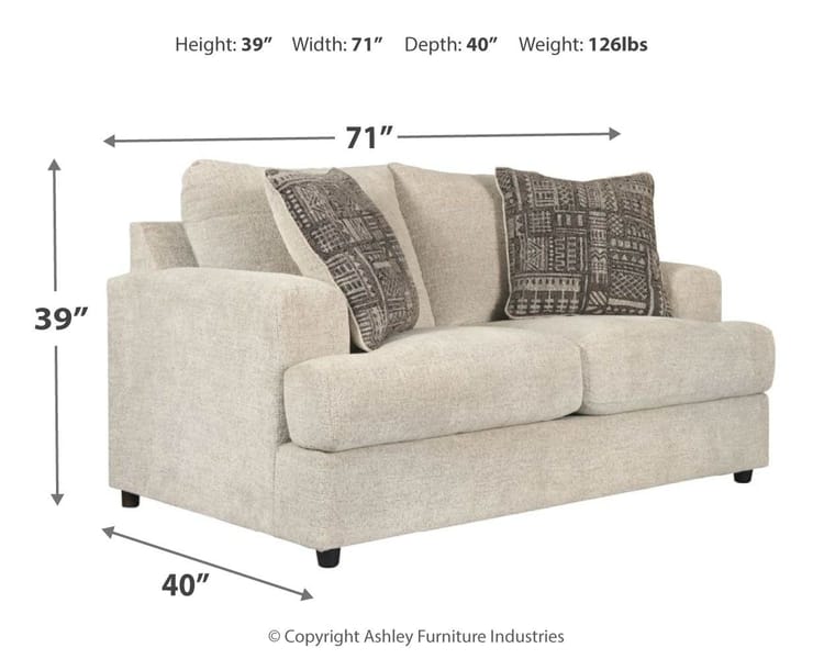 Ashley Living Room Soletren Loveseat 9510435