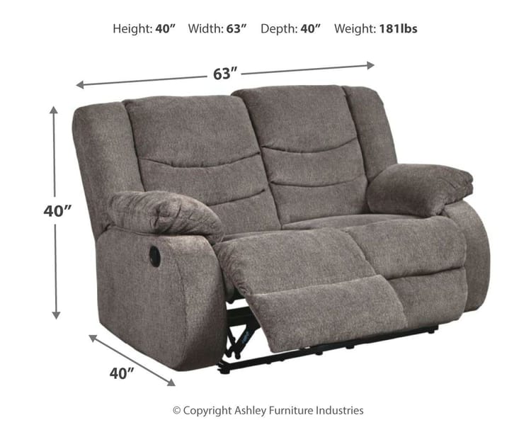 Ashley Living Room Tulen Reclining Loveseat 9860686
