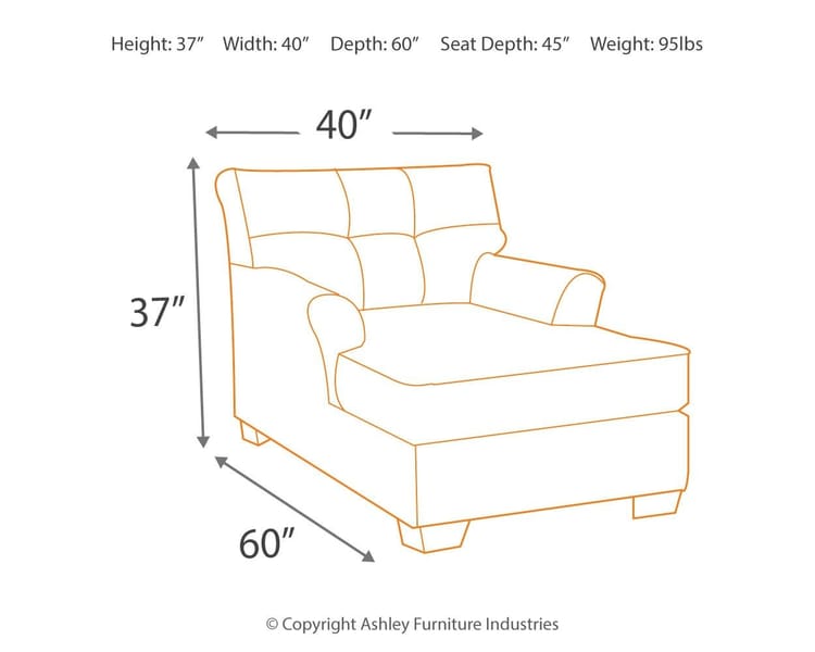 Ashley Living Room Tibbee Chaise 9910115