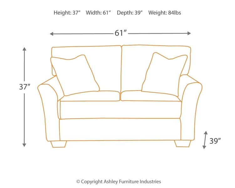 Ashley Living Room Tibbee Loveseat 9910135