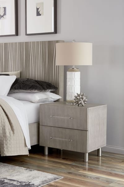 Modus Bedroom Argento Nightstand In Misty Grey 9DM881