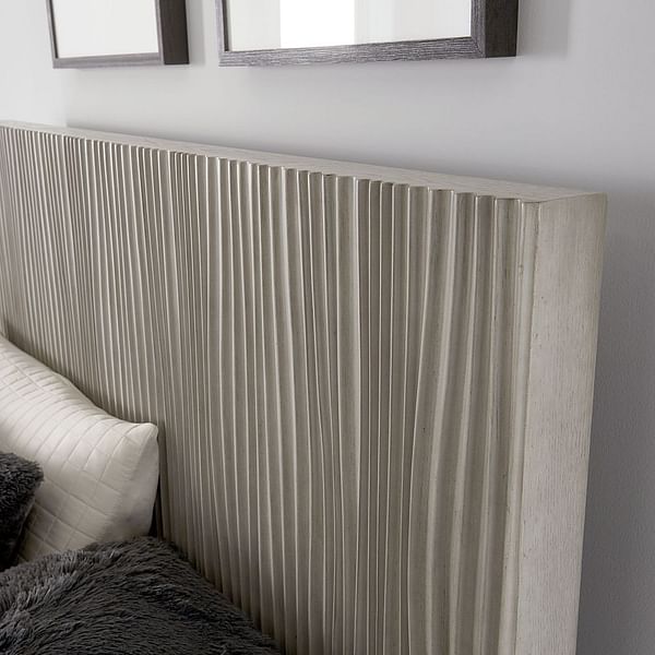 Modus Bedroom Argento Wave-Patterned Bed In Misty Grey 9DM8H6