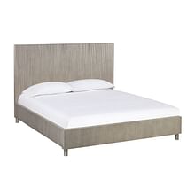 Modus Bedroom Argento Wave-Patterned Bed In Misty Grey 9DM8H4