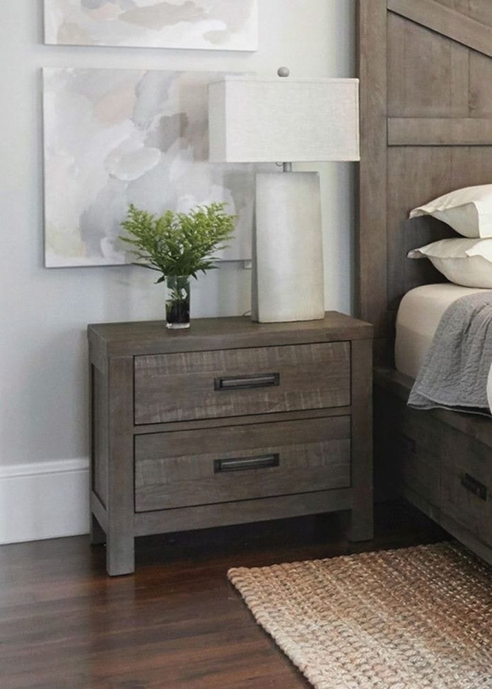 Modus Bedroom Taryn Nightstand In Rustic Grey 9Y1381